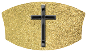 DNSWILL 510 BK SH GD Black Single Cross Shimmer Gold